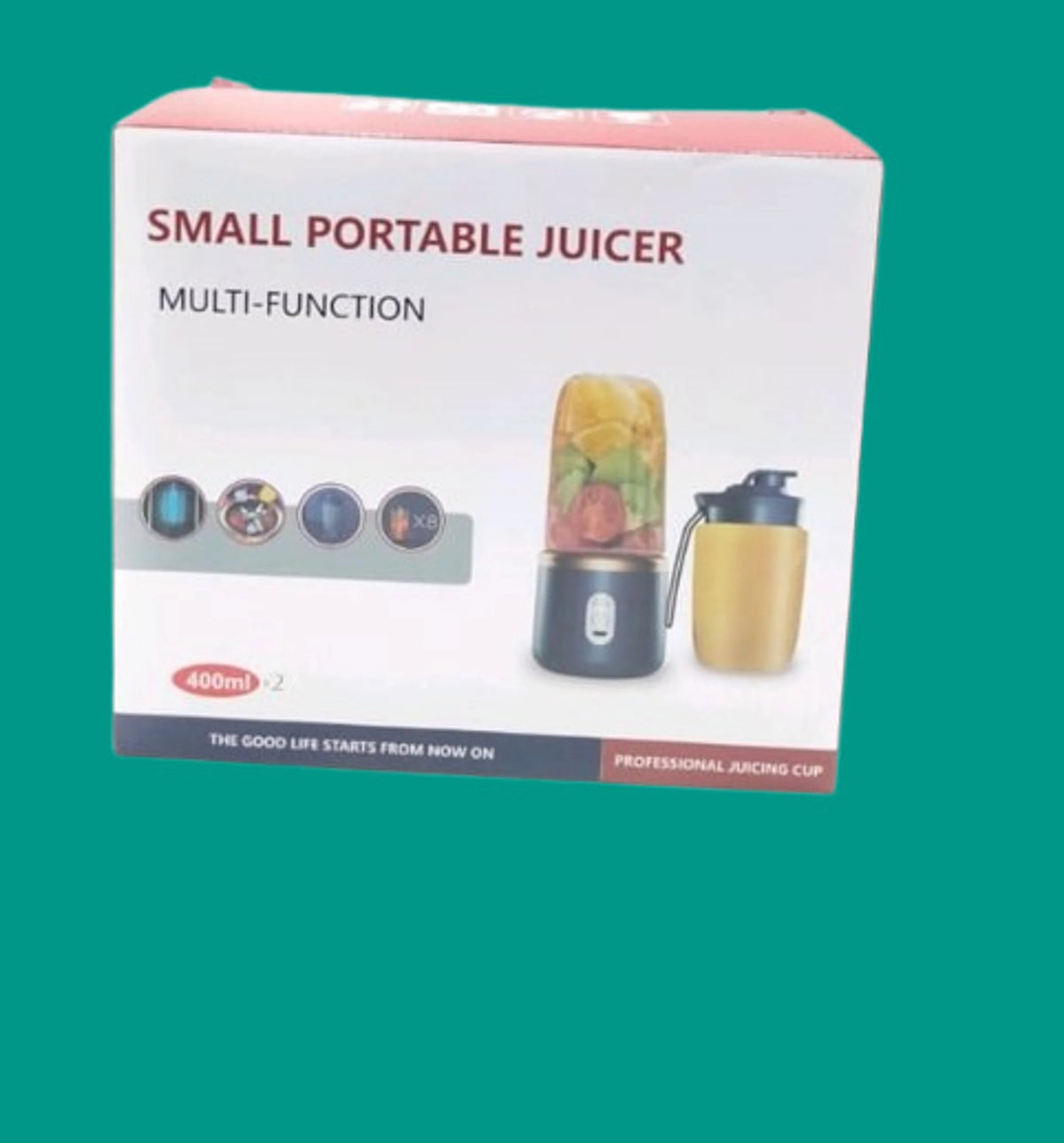 Portable Rechargeable Juicer Blender 400ml with Extra Cup, USB Electric Mixer for Smoothies & Shakes